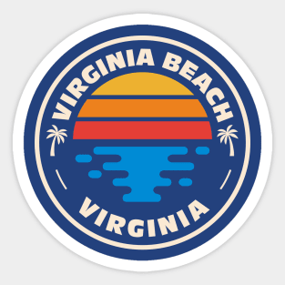 Retro Virginia Beach Virginia Vintage Beach Emblem Sticker